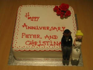 Anniversary Cake in Exeter, Devon 
