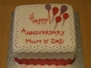 Wedding Anniversary Cakes, Exeter,UK,EX1 1EQ